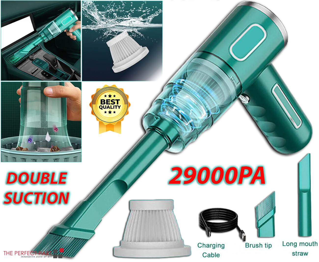TurboClean Aspiradora Portátil inalámbrica